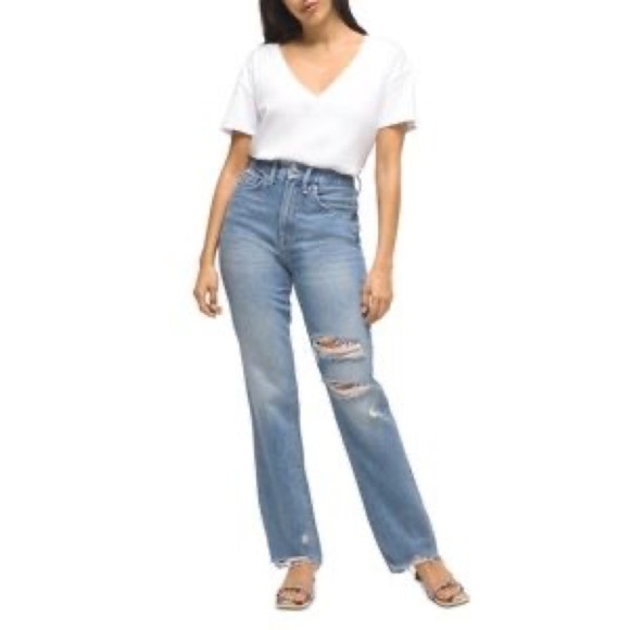 Good American Good Boy Distressed Jeans 2/26 - Picture 1 of 9